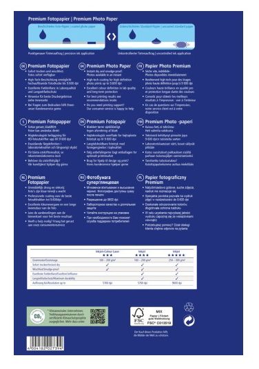 Premium Inkjet Fotopapier A4, 50 sheets, 250 g/m² 