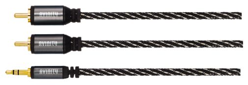 Stecker 2x Cinch auf 3,5 mm Klinke 1,5 m  127077 Audio-Kabel (Schwarz) 