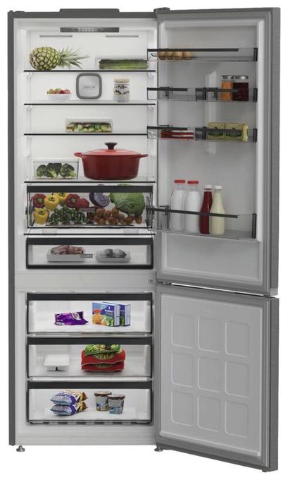 340 l / 150 l Kühl-Gefrierkombi freistehend NoFrost 152 kWh Jahr  BHK25494X8E (Edelstahloptik) 