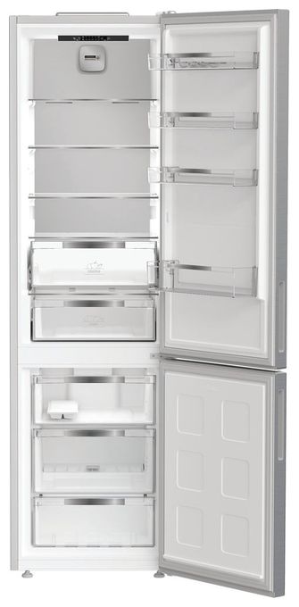 249 l / 106 l Kühl-Gefrierkombi freistehend NoFrost 112 kWh Jahr  KGDNF203A (Edelstahl) 