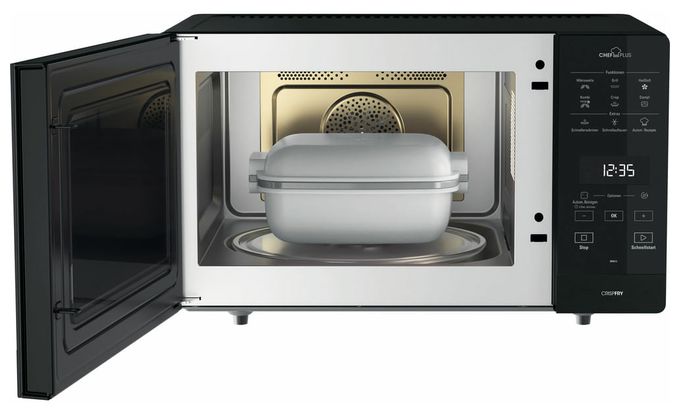 Freistehende Mikrowelle 800 W Größe: mittel 6 Stufen Dampfgaren Grill  MW49BL (Schwarz) 