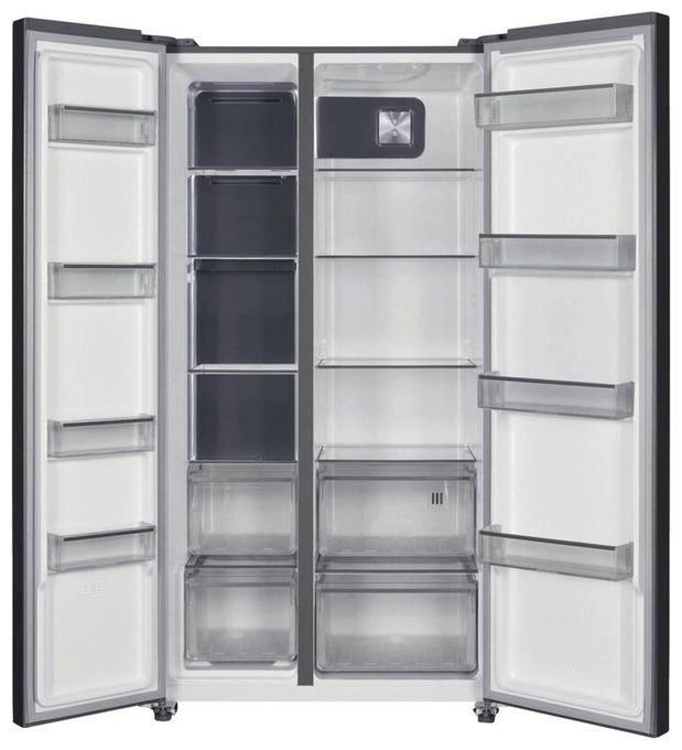 Side-by-Side Kühl-/ Gefrierkombination 347 l / 185 l 200 kWh NoFrost 1770 mm x 910 mm  SBSC90IN (Edelstahl) 