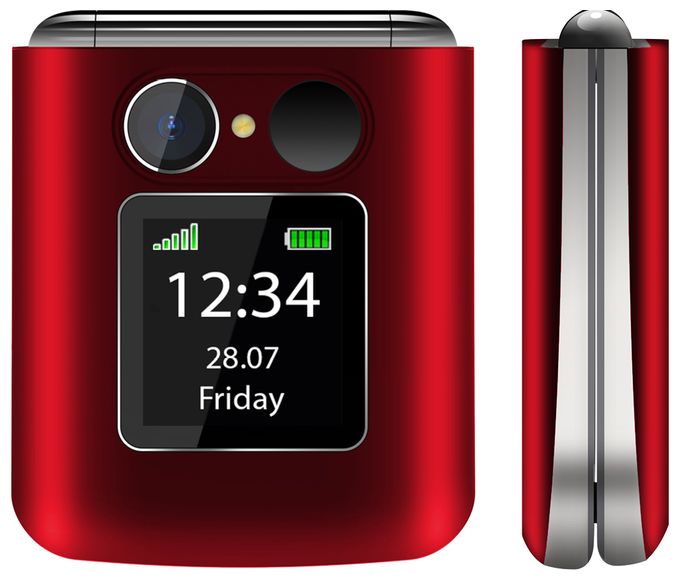 2G Smartphone 5,59 cm (2.2 Zoll) Single SIM  Fold 10 (Rot) 