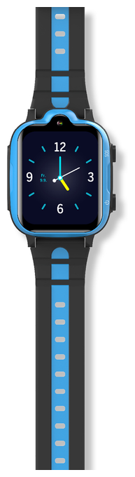 SW1 Kids Digital Smartwatch Rechteckig IPX7 4G (Schwarz, Blau) 