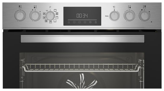 Herdset groß AutoClean SteamShine mit Glaskeramik Kochfeld BBUM12320XFP 