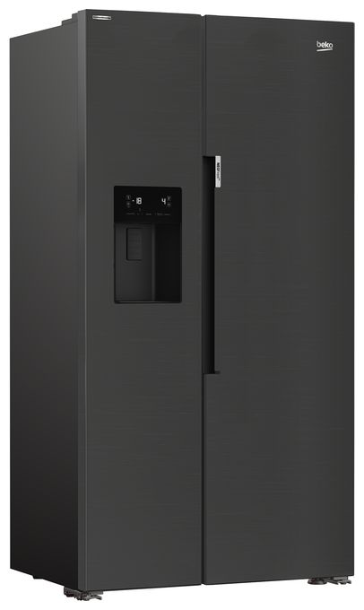 Side-by-Side Kühl-/ Gefrierkombination 368 l / 203 l 326 kWh NoFrost 1790 mm x 910 mm  GN162341XBRN (Schwarz) 