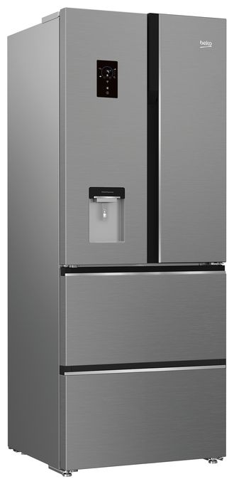 Side-by-Side Kühl-/ Gefrierkombination French Door 307 l / 174 l 383 kWh NoFrost 1920 mm x 760 mm  GNE490E30DZXPN (Edelstahl) 