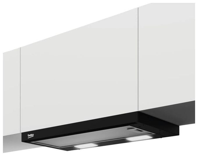 Abluft/Umluft Dunstabzugshaube/Esse Einbau 60 cm (Schwarz) HNT61310BH 