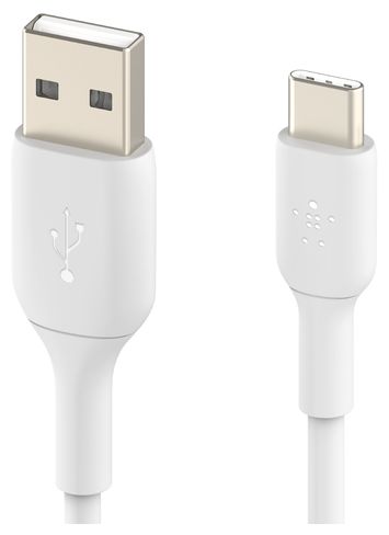 480 Mbit/s Stecker Rundkabel USB A auf USB C bis 15 W 1 m  BoostCharge 2er-Pack (Weiß) 