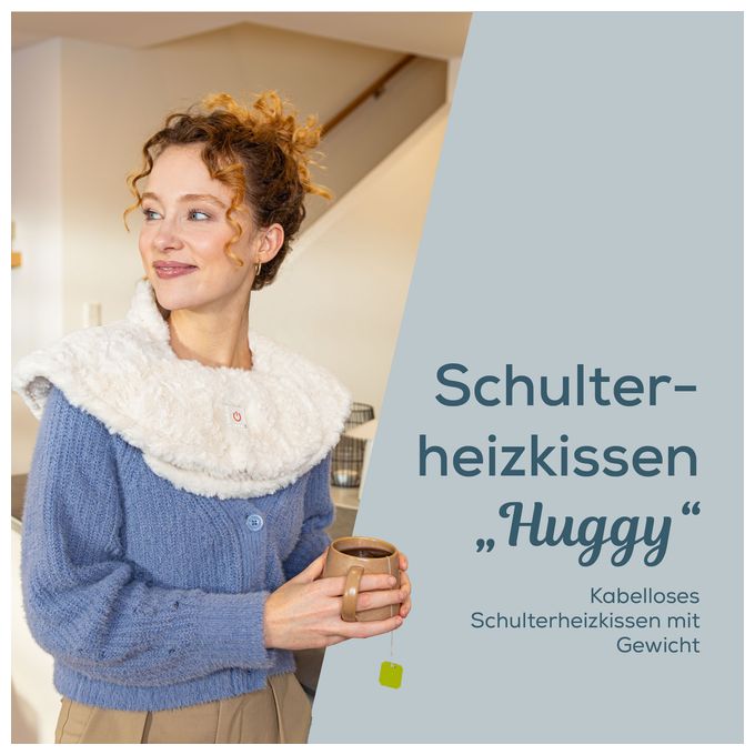  HK165 Huggy Schulterheizkissen (Cremefarben) 