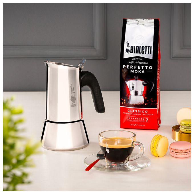 6 Tassen Filterkaffeemaschine  Venus Espressokocher (Silber) 