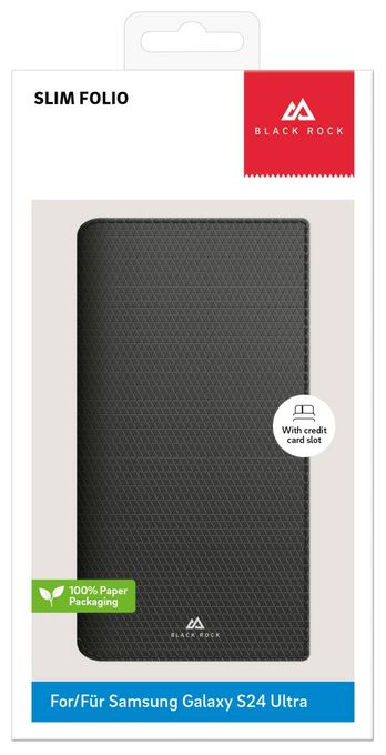 Folio für Samsung Galaxy S24 Ultra  Slim Case (Schwarz) 