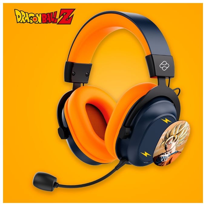 Over Ear Bluetooth Kopfhörer kabelgebunden&kabellos USB Typ-C (Schwarz, Grau, Orange) Wireless Gaming Headset Dragon Ball Z 