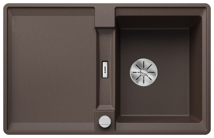 Silgranit 1 Becken  ADIRA 45 S-F Flächenbündige Spüle für 45 cm Unterschrank (Braun) 