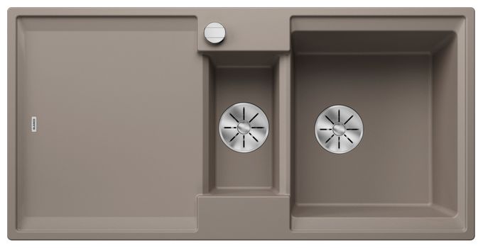 Silgranit 2 Becken  ADIRA 6 S Einbauspüle für 60 cm Unterschrank (Braun) 