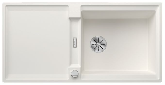 Silgranit 1 Becken  ADIRA XL 6 S Einbauspüle für 60 cm Unterschrank (Weiß) 
