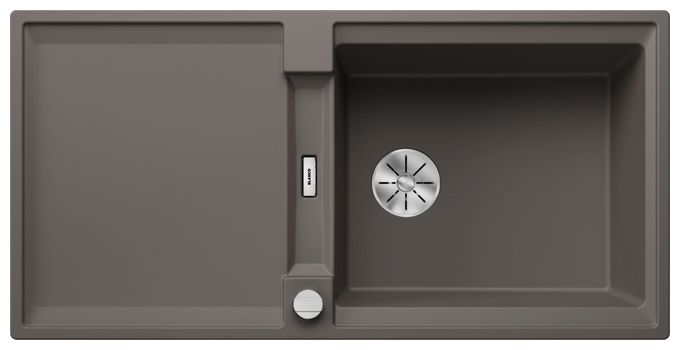 Silgranit 1 Becken  ADIRA XL 6 S-F Flächenbündige Spüle für 60 cm Unterschrank (Grau) 