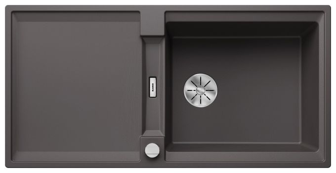 Silgranit 1 Becken  ADIRA XL 6 S-F Flächenbündige Spüle für 60 cm Unterschrank (Grau) 