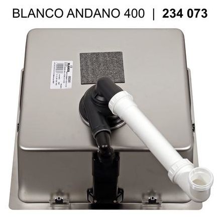 Edelstahl  ANDANO 400-IF Flächenbündige Spüle für 45 cm Unterschrank (Edelstahl) 