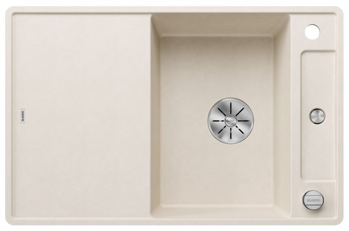 Silgranit 2 Becken  AXIA III 45 S-F Flächenbündige Spüle für 45 cm Unterschrank (Weiß) 