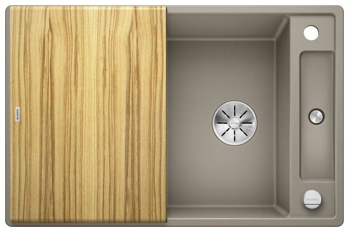 Silgranit 2 Becken  AXIA III 45 S mit Ablauffernbedienung Einbauspüle für 45 cm Unterschrank (Beige) 