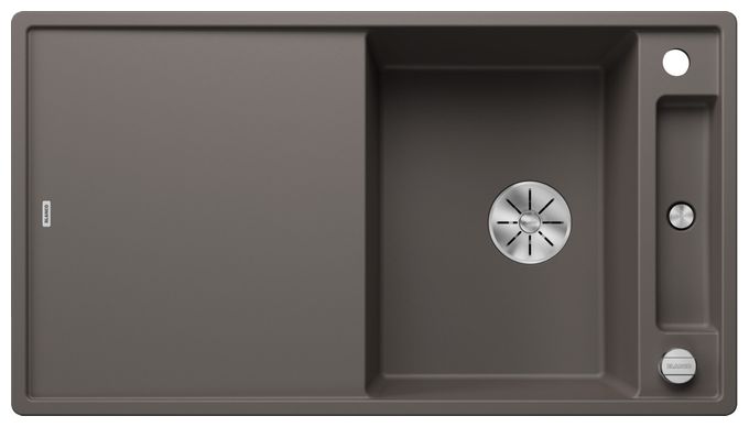 Silgranit 2 Becken  AXIA III 5 S Einbauspüle für 50 cm Unterschrank (Grau) 