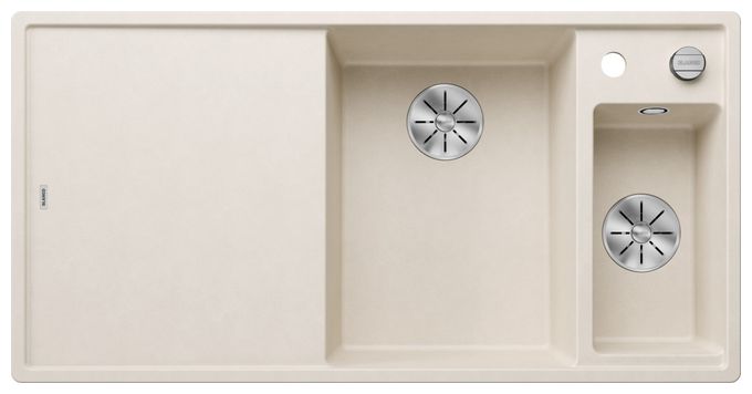 Silgranit 2 Becken  AXIA III 6 S Einbauspüle für 60 cm Unterschrank (Weiß) 