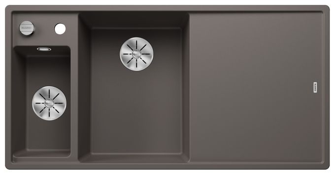 Silgranit 2 Becken  AXIA III 6 S Einbauspüle für 60 cm Unterschrank (Grau) 
