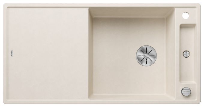 Silgranit 2 Becken  AXIA III XL 6 S Einbauspüle für 60 cm Unterschrank (Weiß) 