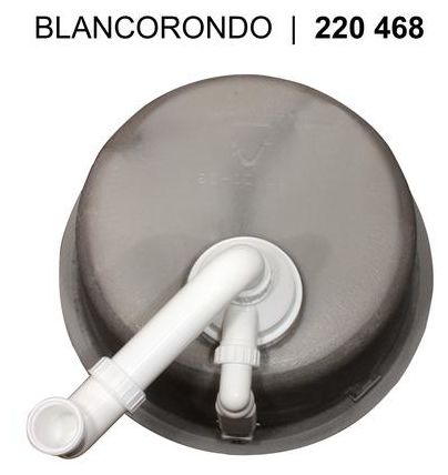 BLANCORONDO, SILGRANIT, schwarz, ohne Ablauffernbedienung, keine Beckenlage, 450 mm Untermaß 