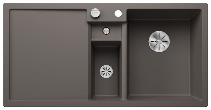 Silgranit 3 Becken  COLLECTIS 6 S Einbauspüle für 60 cm Unterschrank (Grau) 