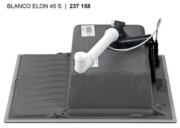 Silgranit 1 Becken  ELON 45 S Einbauspüle für 45 cm Unterschrank (Weiß) 