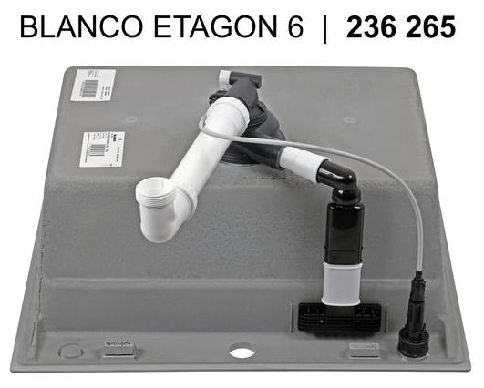 Silgranit 1 Becken  ETAGON 6 Einbauspüle für 60 cm Unterschrank (Braun) 