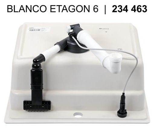 Keramik 1 Becken  ETAGON 6 Einbauspüle für 60 cm Unterschrank (Schwarz) 