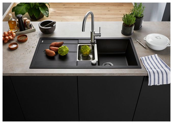 Silgranit 2 Becken  METRA 6 S Einbauspüle für 60 cm Unterschrank (Grau) 