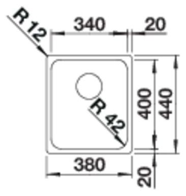 SOLIS 340-IF, Edelstahl Bürstfinish, ohne Ablauffernbedienung, ohne Zubehör, keine Beckenlage, 400 mm Untermaß 