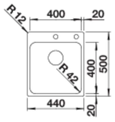 SOLIS 400-IF/A, Edelstahl Bürstfinish, mit Ablauffernbedienung, ohne Zubehör, keine Beckenlage, 450 mm Untermaß 