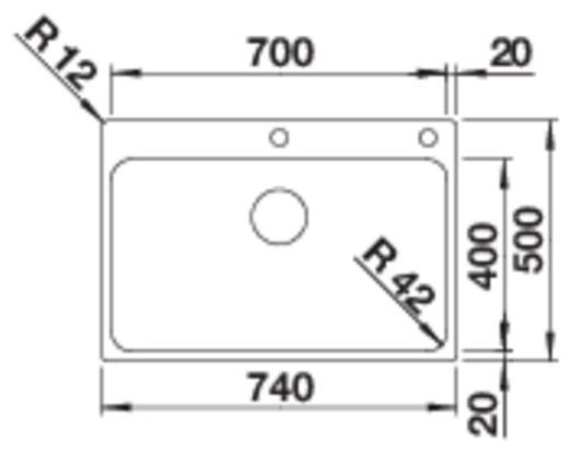 SOLIS 700-IF/A, Edelstahl Bürstfinish, mit Ablauffernbedienung, ohne Zubehör, keine Beckenlage, 800 mm Untermaß 