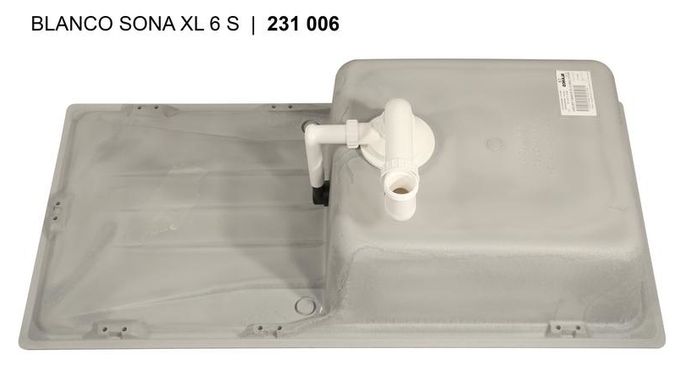 SONA XL 6 S, SILGRANIT, anthrazit, ohne Ablauffernbedienung, reversibel, 600 mm Untermaß 