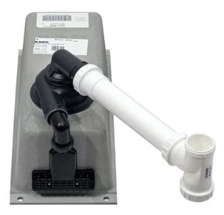 SUBLINE 160-U, SILGRANIT, schwarz, ohne Ablauffernbedienung, keine Beckenlage, 300 mm Untermaß 