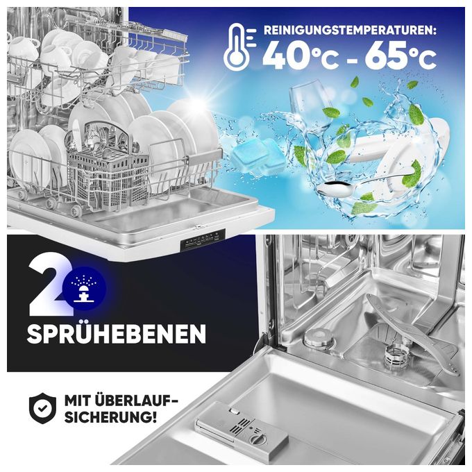 60 cm Geschirrspüler freistehend Leise 14 Maßgedecke GSP7419 