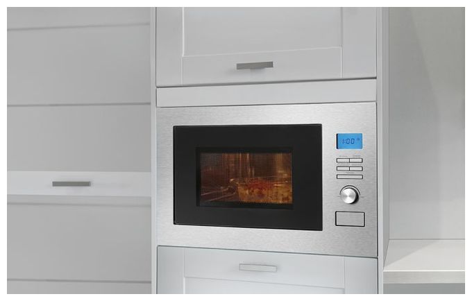 Einbau-Mikrowelle 900 W Größe: mittel 5 Stufen Grill (Edelstahl) MWG3001HEB 