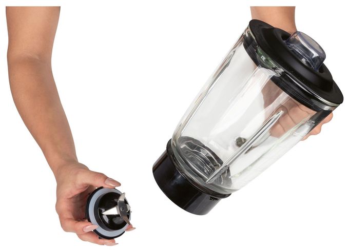 1,5 l Standmixer 3 Geschwindigkeiten 700 W (Edelstahl, Transparent) UM6084CB 