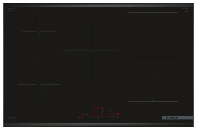 Backofen-Set groß AutoClean Ecoclean mit autarkem 80 cm Induktions Kochfeld HBD436AB84 (HBA4340B3 + PVW895HC1E) 