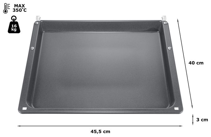 HEZ541000 Backblech für Backwagen 30 x 455 x 400 mm spülmaschinengeeignet 