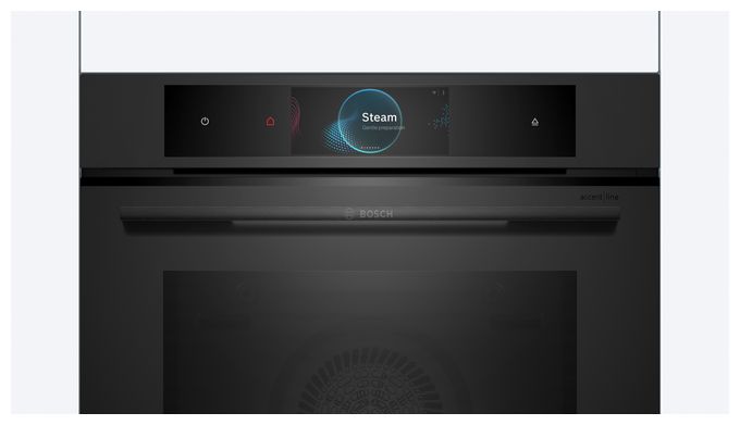 Einbaubackofen groß Dampfgaren AutoClean (Schwarz) HSG938EM1 