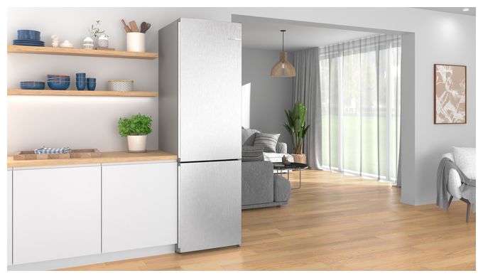276 l / 115 l Kühl-Gefrierkombi freistehend NoFrost 184 kWh Jahr  Serie 2 KGN39NLCK (Edelstahl) 