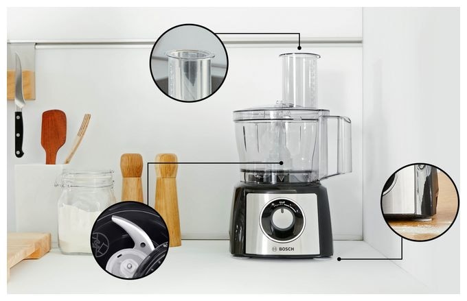 900 W Küchenmaschine 2,3 l (Schwarz, Transparent) MCM3PM386  MultiTalent 3 Plus 