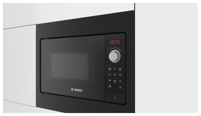 Einbau-Mikrowelle 800 W Größe: klein 5 Stufen (Schwarz) Serie 2 BFL523MB3 