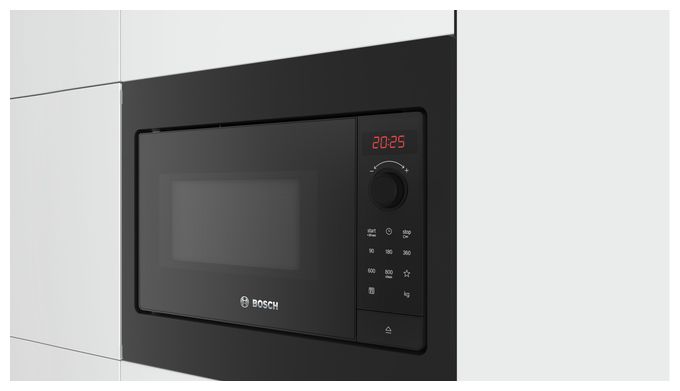 Einbau-Mikrowelle 800 W Größe: klein 5 Stufen (Schwarz) Serie 2 BFL523MB4 
